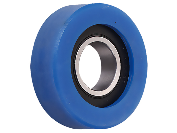Blue PU Escalator Step Roller with 76.2*21.6mm 6004-2RS ID: 15.1mm