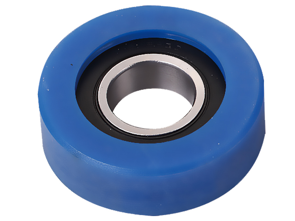 Blue PU Escalator Step Roller with 76.2*21.6mm 6004-2RS ID: 15.1mm
