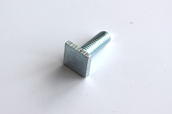 Customized Zinc Steel Flat Sharp Angled Square Head Full Threaded Bolt